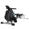 Imagen 2 Máquina de remo DrumFit Rower 5500 Regatta con resistencia magnética, volante de inercia de 5,5 kg y 24 niveles. Pantalla LCD y ruedas de transporte.