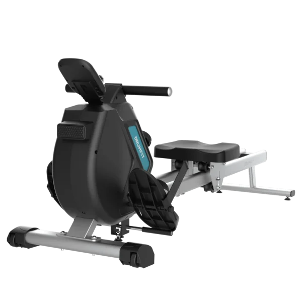 Imagen 2 Máquina de remo DrumFit Rower 5500 Regatta con resistencia magnética, volante de inercia de 5,5 kg y 24 niveles. Pantalla LCD y ruedas de transporte.