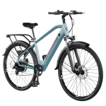 Bicicleta eléctrica Cecotec Urban Pro de color negro con cuadro de paseo y batería integrada