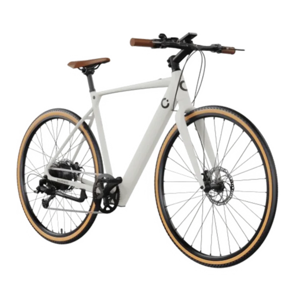 Bicicleta eléctrica Sprint de Cecotec con cuadro de aluminio negro, ruedas de 28 pulgadas y motor eléctrico de 250W