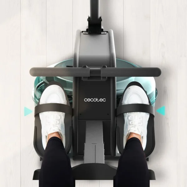 Imagen 7 Máquina de remo de agua Drumfit Rower 20000 Neptuno de Cecotec. Tanque de 11L, pantalla LCD, conexión a APP y doble manillar para entrenamientos en casa.