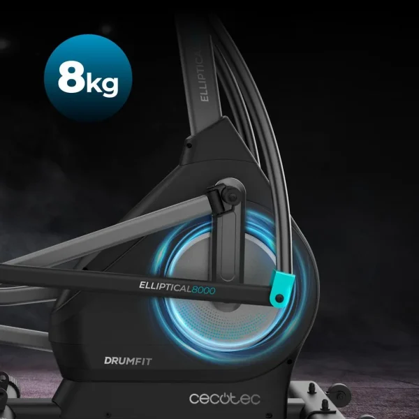 Imagen 4 Bicicleta elíptica Drumfit Elliptical 8000 Motor Pro con resistencia magnética a motor, volante de inercia de 8 kg, pantalla LCD y zancada de 40 cm.