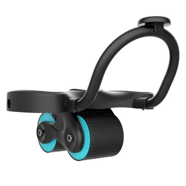 Imagen 3 Rueda abdominal Drumfit AB Fit Pro de Cecotec con rebote automático, soporte para codos y diseño compacto. Incluye esterilla antideslizante y acolchada.