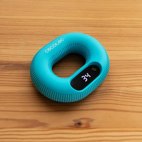 Imagen 2 Fortalecedor de antebrazo Drumfit HandFit Smart de Cecotec con pantalla LED, contador inteligente, carga USB-C, diseño antideslizante y funda de viaje.