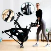 Imagen 8 Bicicleta de spinning Drumfit Indoor 24000 Race Sprint con volante de 24 kg, resistencia por fricción, pulsómetro, pantalla LCD y conectividad con APP.