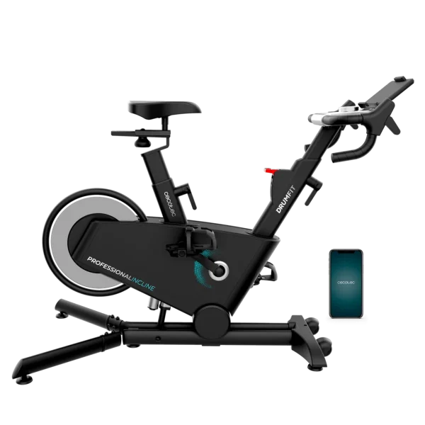 Imagen 4 Bicicleta indoor profesional con motor de 800W y volante de inercia de 10 kg. Destaca por sus 32 niveles de resistencia, 16 de inclinación y conexión a APP.