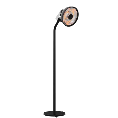 Calefactor de exterior de pie Cecotec ReadyWarm 21000 Carbon Focus con altura ajustable encendido en terraza