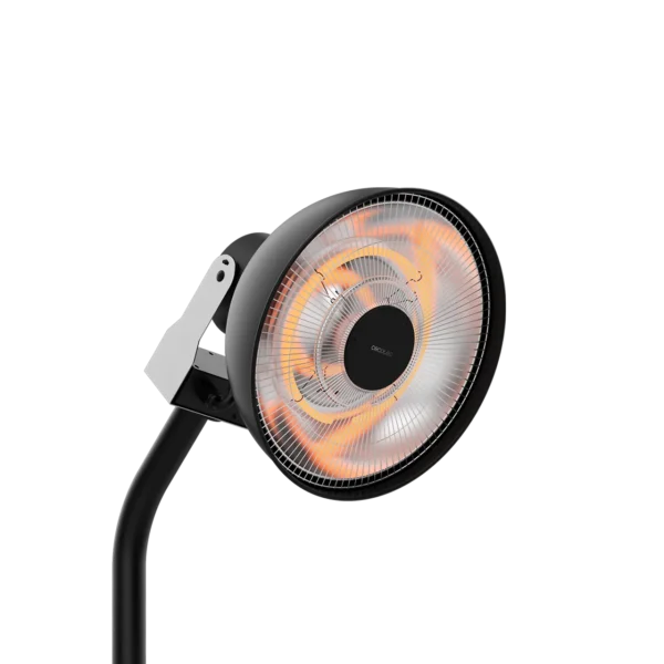 Imagen 2 Calefactor exterior de 2100 W con resistencia de carbono. Cuenta con 3 niveles de potencia, altura ajustable y protección IP24 ideal para terrazas y jardines.