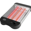 Imagen 2 Tostador plano horizontal de 900 W con 3 resistencias de cuarzo y 6 niveles de potencia. Incluye bandeja recogemigas y hueco recogecables para mayor comodidad.