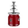 Imagen 2 Fuente de chocolate Fun Chocolicious de 90 W con diseño retro. Torre de acero inoxidable con 3 niveles de cascada fluida. Desmontable y fácil de limpiar.