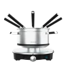 Imagen 2 Fondue eléctrica de 1500 W en acero inoxidable. Ideal para queso, aceite y chocolate. Incluye termostato regulable y 8 tenedores para compartir.
