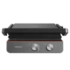 Imagen 3 Parrilla eléctrica de 2200 W con placas RockStone extraíbles y apertura 180º. Control digital de tiempo y temperatura para un cocinado preciso y fácil limpieza.