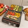 Imagen 7 Parrilla eléctrica de 2200 W con placas RockStone extraíbles y apertura 180º. Control digital de tiempo y temperatura para un cocinado preciso y fácil limpieza.