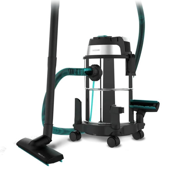 Imagen 2 Aspirador de sólidos y líquidos Conga Rockstar Wet & Dry Steel con 1200 W de potencia, depósito metálico de 16 L y gran resistencia para limpiezas exigentes.