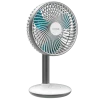 Imagen 2 Ventilador portátil de sobremesa con batería de 4000 mAh y gran autonomía. Incluye oscilación automática, control táctil, carga USB-C y 4 velocidades silenciosas.