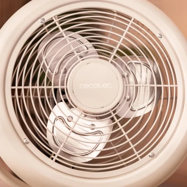 Imagen 4 Ventilador de pie retro EnergySilence 250 ClassicStyle Beige de 10 pulgadas y 25 W. Diseño vintage con inclinación ajustable para un flujo de aire óptimo.