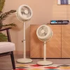 Imagen 7 Ventilador de pie retro EnergySilence 250 ClassicStyle Beige de 10 pulgadas y 25 W. Diseño vintage con inclinación ajustable para un flujo de aire óptimo.