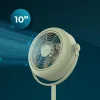 Imagen 3 Ventilador de pie estilo retro EnergySilence 250 ClassicStyle Green de 10 pulgadas. Potencia de 25 W, inclinación ajustable y diseño vintage en color verde.