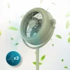 Imagen 4 Ventilador de pie estilo retro EnergySilence 250 ClassicStyle Green de 10 pulgadas. Potencia de 25 W, inclinación ajustable y diseño vintage en color verde.