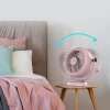 Imagen 5 Ventilador de sobremesa rosa estilo retro EnergySilence. 20 W, 2 velocidades, 4 aspas y diseño vintage. Máximo silencio y confort con inclinación ajustable.