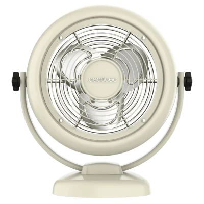 Ventilador de sobremesa EnergySilence 800 RetroDesk Beige estilo retro vista frontal