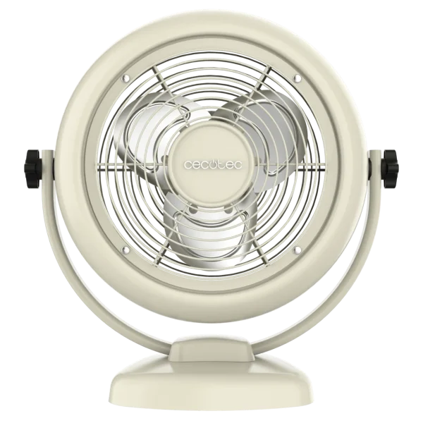Ventilador de sobremesa EnergySilence 800 RetroDesk Beige estilo retro vista frontal