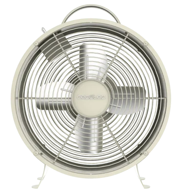 Ventilador de sobremesa estilo retro EnergySilence 400 RetroDesk color beige vista frontal