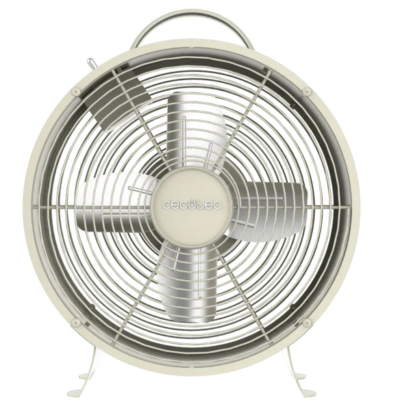 Ventilador de sobremesa estilo retro EnergySilence 400 RetroDesk color beige vista frontal