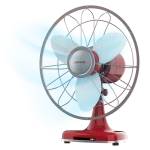 Ventilador de sobremesa EnergySilence 1090 RetroDesk Design con acabado cromado y estilo vintage