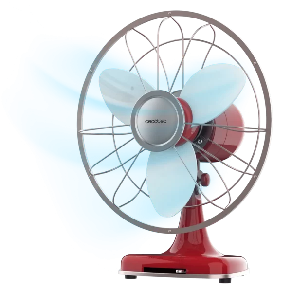 Ventilador de sobremesa EnergySilence 1090 RetroDesk Design con acabado cromado y estilo vintage