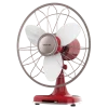Imagen 2 Ventilador de sobremesa retro de 45 W con 30 cm de diámetro. Cuenta con 3 velocidades, oscilación automática, 4 aspas y elegante acabado metálico cromado.