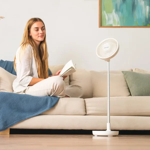 Imagen 4 Ventilador portátil plegable EnergySilence 800 FoldAir con batería de 7200 mAh, 4 velocidades y diseño telescópico para un frescor ajustable en cualquier lugar.