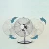 Imagen 5 Ventilador de sobremesa de 40 W con diseño retro cromado y 4 aspas. Ofrece 3 velocidades, oscilación automática y tecnología silenciosa para máximo confort.