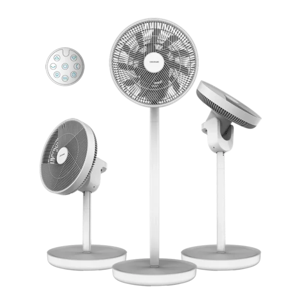 Ventilador de batería Cecotec EnergySilence 2600 Sunflower Portable con motor BLDC y diseño 3 en 1