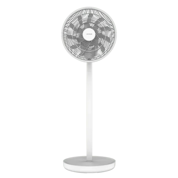 Imagen 2 Ventilador Cecotec EnergySilence 2600 Sunflower Portable con batería de 2600 mAh, motor BLDC de 22W y oscilación 3D para un frescor sin cables en cualquier lugar.