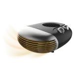 Termoventilador Cecotec ReadyWarm 2000 Max Horizon Black de color negro con rejilla de seguridad y controles de potencia
