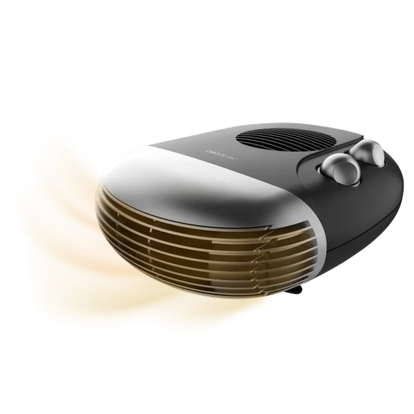 Termoventilador Cecotec ReadyWarm 2000 Max Horizon Black de color negro con rejilla de seguridad y controles de potencia