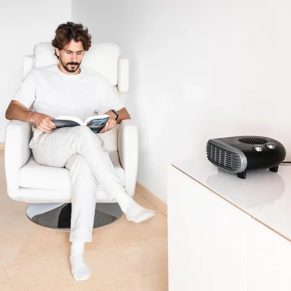 Imagen 7 ReadyWarm 2000 Max Horizon Black: termoventilador de 2000 W con 3 modos, termostato regulable y máxima seguridad contra sobrecalentamiento. Potencia y diseño.