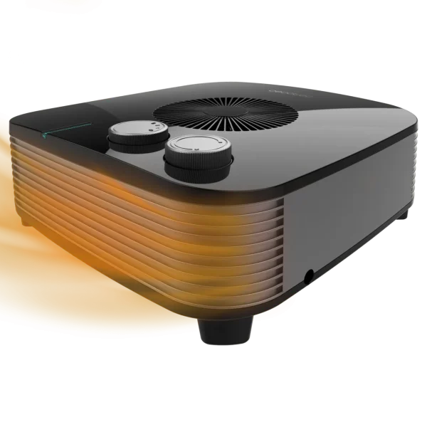Termoventilador horizontal ReadyWarm 2050 Max Horizon Black de Cecotec en color negro con controles laterales