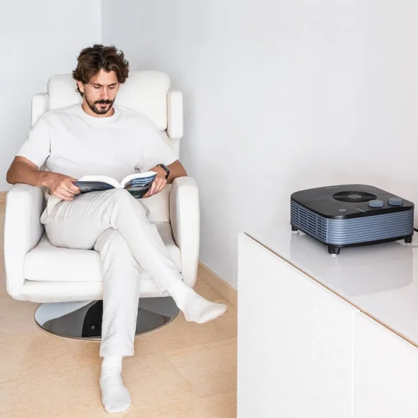 Imagen 8 Termoventilador ReadyWarm 2050 Max Horizon Black de 2000 W con 3 modos de funcionamiento, termostato regulable y máxima seguridad para un calor rápido y eficiente.