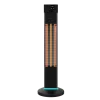 Imagen 2 Calefactor halógeno de exterior de torre con 2000 W. Cuenta con 3 niveles de potencia, protección IP55 contra agua, pantalla LED y mando a distancia.
