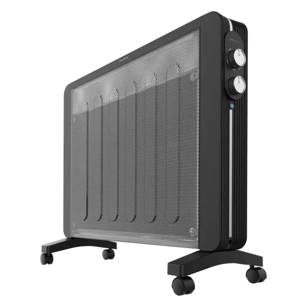 Placa radiante de mica Cecotec Ready Warm 2000 Now blanca con ruedas y termostato lateral