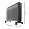 Imagen 4 Placa radiante de mica Ready Warm 2000 Now con 2000 W. Calentamiento rápido, termostato regulable, 2 niveles de potencia y sistema de seguridad antivuelco.