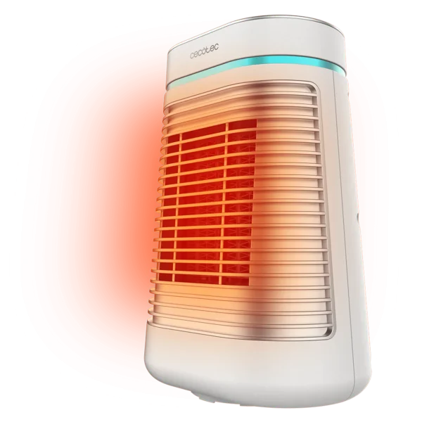 Imagen 2 Calefactor cerámico de 1500 W con oscilación y pantalla digital. Cuenta con termostato regulable y 3 modos para climatizar estancias de forma eficiente y segura.