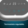 Imagen 7 Calefactor cerámico de 1500 W con oscilación y pantalla digital. Cuenta con termostato regulable y 3 modos para climatizar estancias de forma eficiente y segura.