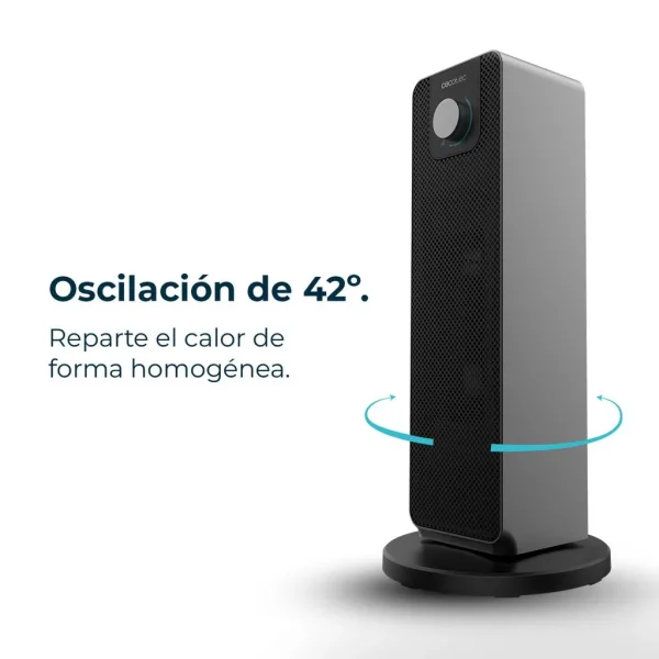 Imagen 6 Calefactor cerámico de 2000 W con oscilación automática y 3 modos. Incluye termostato regulable, tecnología PTC de calentamiento rápido y protección antivuelco.