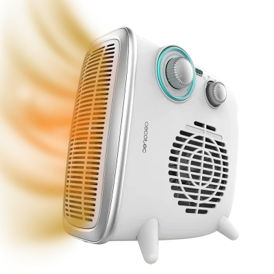 Termoventilador Cecotec ReadyWarm 2070 Max Dual White en color blanco con mandos de control superiores y rejilla frontal