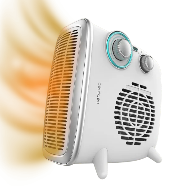 Termoventilador Cecotec ReadyWarm 2070 Max Dual White en color blanco con mandos de control superiores y rejilla frontal