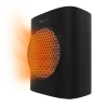 Vista frontal del calefactor cerámico de sobremesa Cecotec ReadyWarm 1570 Max Ceramic Smart Black con panel de control LED