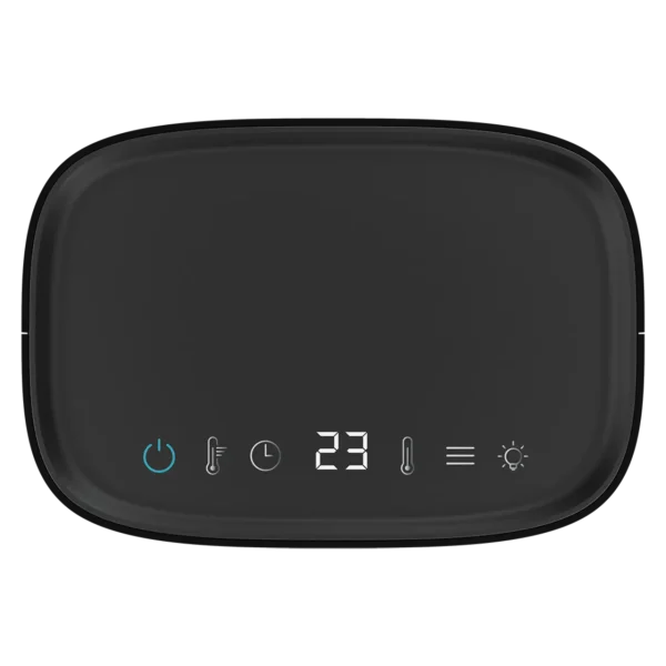 Imagen 3 Calefactor cerámico oscilante de 1500 W con pantalla LED y mando a distancia. Termostato regulable, 3 modos de funcionamiento y temporizador de hasta 9 horas.